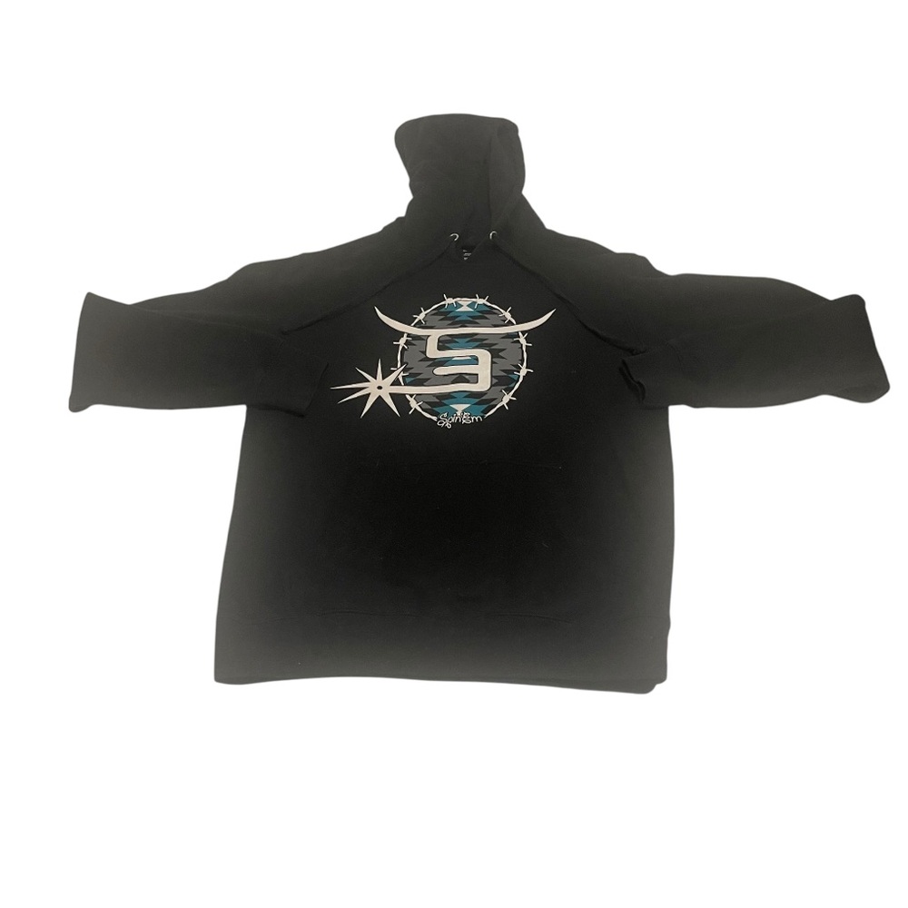District Hoodie Women Medium Black Lightweight Pullover Activewear Solid Logo‎